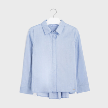 Bluzka z kołnierzykiem koszulowym kolor błękitny Lawenda Mayoral dla dziewczynki