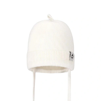 Czapka jesienna wiązana Walentyna dla dziewczynki Broel kremowa