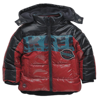 Kurtka dla chłopca kolor ciemny niebieski z odpinanym kapturem