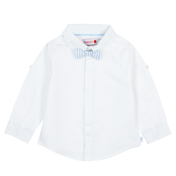 Koszula  biała z długim rękawem z muszką