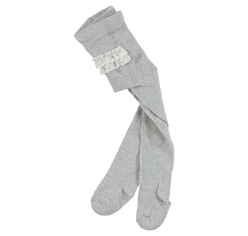 Rajstopy z falbanką dla dziewczynki kolor szary iDO