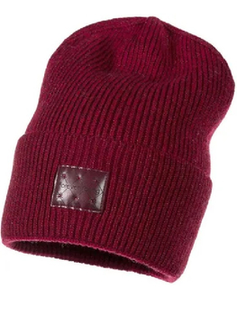 Czapka zimowa dla dziewczynki  prążkowana kolor czerwony Jamiks