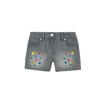 Szorty denim dziewcz. GREY