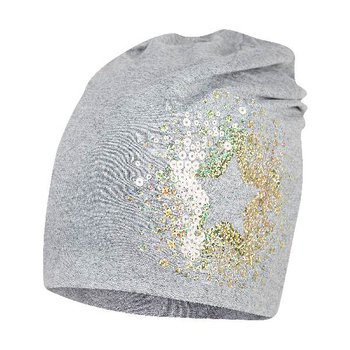 Czapka Broel dla dziewczynki z cekinami 53 cm