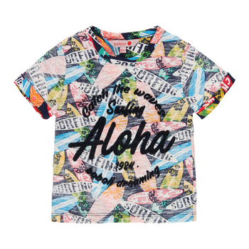 Bluzka z krótkim rękawem kolorowa Boboli dla chłopca 