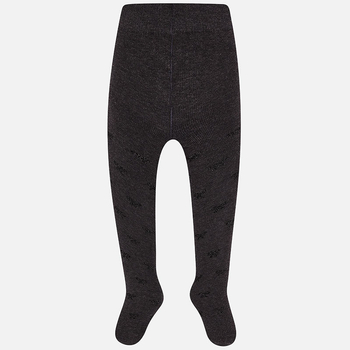 Rajstopy bawełniane kokardki włókno metalizowane kolor ciemny szary Mayoral dla dziewczynki