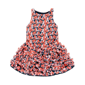 Sukienka szyfonowa dla dziewczynki kolor z nadrukiem