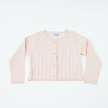 Sweterek bolerko kolor różowy Mayoral dla dziewczynki 