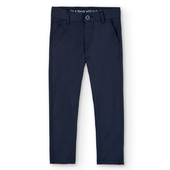 Spodnie bawełna satynowa w kolorze granatowym Boboli dla chłopca