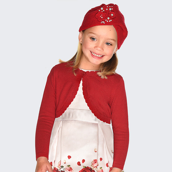 Bolerko czerwone dla dziewczynki