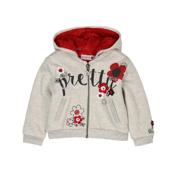 Bluza ocieplana rozpinana z odpinanym kapturem dla dziewczynki Boboli 