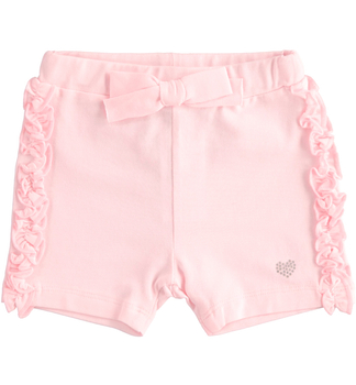 Szorty dzianinowe z falbanką