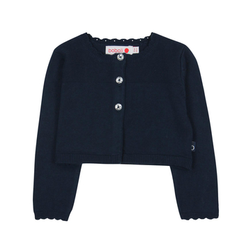 Sweter dla dziewczynki rozpinany granatowy Boboli