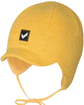 Czapka wiązana z daszkiem dla chłopca Broel kolor miodowy