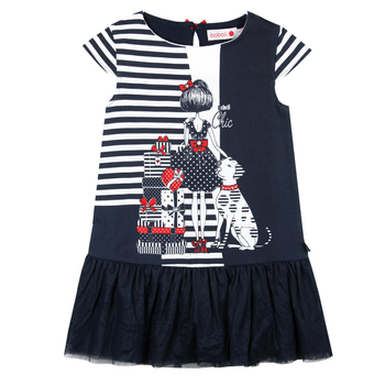 Elegancka bawełniana sukienka Boboli z kokardkami