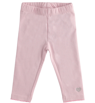 Leginsy długie basic kolor różowy iDO dla dziewczynki 