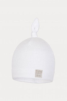 Czapka Best z supełkiem kolor biały Broel dla chłopca