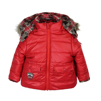 Kurtka zimowa dwustronna dla chłopca Czerwony Boboli