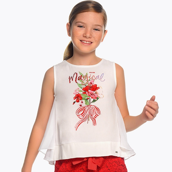 Bluzka bez rękawów dla dziewczynki Mayoral