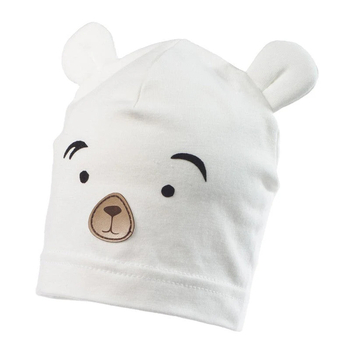 Chłopięca czapka niemowlęca  Bjorn kolor kremowy - Jamiks