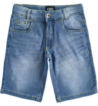 Miękkie szorty w stylu denim kolor niebieski iDO