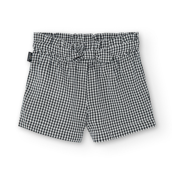 Szorty krótkie spodenki kratka vichy kolor czarny Boboli dla dziewczynki