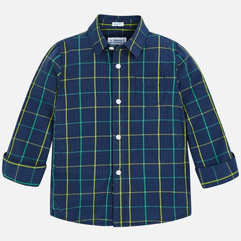 Koszula dla chłopca w kratę kolor granatowy Mayoral