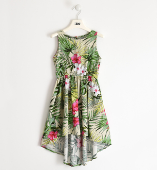 Sukienka bez rękawów kolor Zielono-fuksjowy