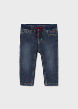 Spodnie denim regular ocieplane