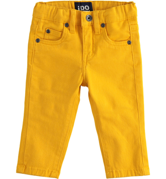 Spodnie z tkaniny dla chłopca kolor żółty iDO