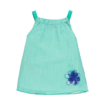 Sukienka z szyfonu na ramiączka majteczki na pieluszkę kolor zielony Boboli dla dziewczynki