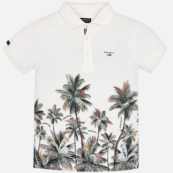 Bluzka polo z krótkim rękawem z nadrukiem palm Mayoral