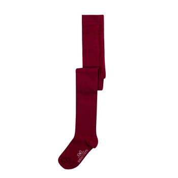 Rajstopy bawełniane gładkie dla dziewczynki kolor bordowy Boboli