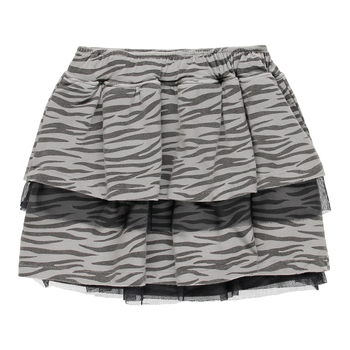 Spódnica z falbanami kolor z nadrukiem