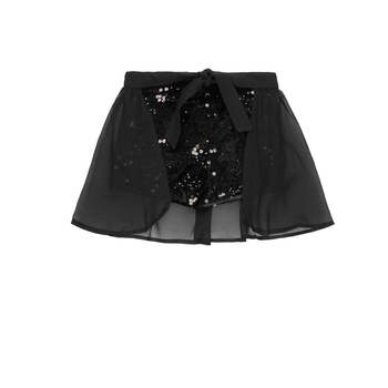 Szorty z cekinami i tiulem Boboli dla dziewczynki kolor czarny