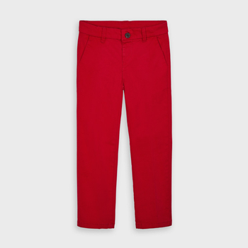 Długie spodnie chino kolor Cherry czerwony Mayoral dla chłopca