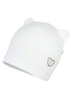 Czapka niemowlęca biała Angelina Jamiks