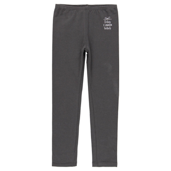 Leginsy dla dziewczynki kolor ciemny szary