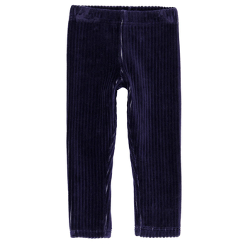 Leginsy sztruksowe dla dziewczynki kolor ciemny niebieski Boboli