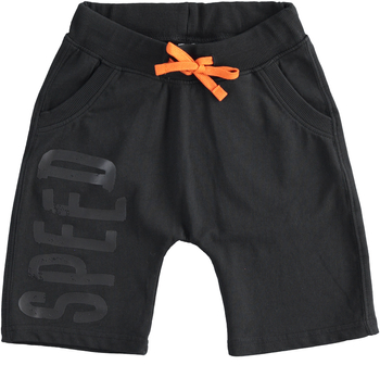 Szorty bermudy cienkie z dzianiny kolor czarny iDO dla chłopca