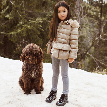 Długie spodnie wyjściowe kolor szary Stal Mayoral dla dziewczynki