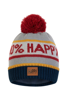 Czapka zimowa z pomponem Jake dla chłopca kolor granat sary Broel
