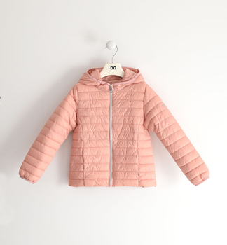 Kurtka pikowana lekko ocieplana kolor łososiowy iDO dla dziewczynki