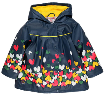 Płaszcz przeciwdeszczowy dla dziewczynki kolor indygo