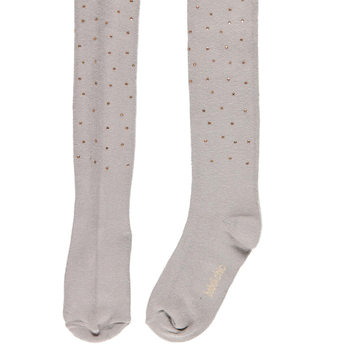 Rajstopy bawełniane z kryształkami dla dziewczynki kolor szary Boboli