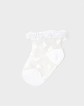 Skarpetki eleganckie białe Mayoral dla dziewczynki