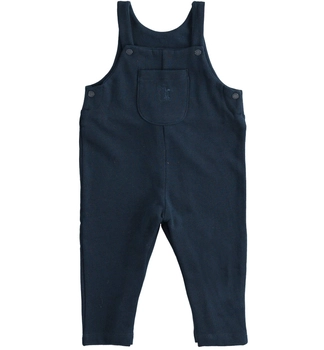 Eleganckie spodnie ogrodniczki dla chłopca granatowe iDO