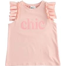 Bluzka bez rękawów kolor różowy iDO