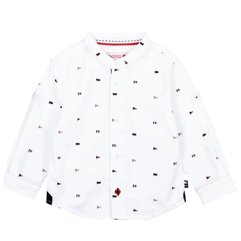 Koszula dla chłopca popelinowa ze stójką  Boboli