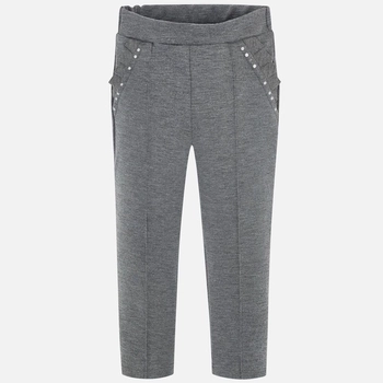 Spodnie dzianinowe eleganckie szare dla dziewczynki Mayoral